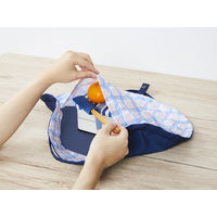 広がるランチバッグ ネイビー 1枚 マーナ ランチマット 弁当袋 弁当包み お弁当箱グッズ