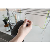 食器洗い スポンジ 水だけで汚れすっきり グレー 1個 マーナ