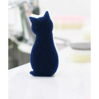 スポンジ キッチン用 キズをつけにくい ソフトスポンジ 抗菌 ねこ 1パック（3個入） ワイズ