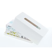 tower（タワー） 厚型対応ティッシュケース ホワイト 1個 山崎実業