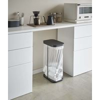 ルーチェ 横開き分別ゴミ袋ホルダー ブラック 1個 山崎実業