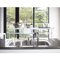 tower（タワー） 伸縮キッチンサポートラック ホワイト 1個 山崎実業 【送料無料】