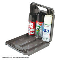 不動技研 カセットボンベ 収納ケース 3本収納 コンロ 鍋 防災 グレー Fー2662 1個