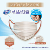 白元アース ビースタイル プリーツタイプ 涼やか心地 ミルクティーベージュ×テラコッタ 58251-0 1袋(7枚入) JIS規格 一般用マスク適合