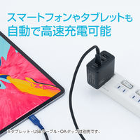 ナカバヤシ USB PD 充電器 GaN 65W ブラック JYU-ACU013BK 1個