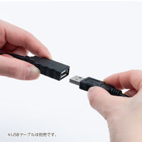 ナカバヤシ USB2.0 延長ケーブル USB A 2m ブラック USB-EA020BK 1個