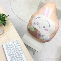 MORIPiLO うさぎ クッション(ふわふわダイカットクッション) ちいかわ グッズ  ベージュ 33x43x10cm 可愛い 柔らかめ  キャラクター
