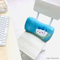MORIPiLO ハチワレ 低反発クッション 腰枕 (ミニリラックスピロー) グッズ クッション 16x33x8cm 可愛い 柔らかめ ブルー