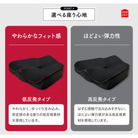 MORIPiLO 座布団 姿勢矯正 骨盤が立つ (整骨院監修クッション 腰の事を考えた 高反発 硬め) 腰 お尻が痛くならない 厚め 38x48×8-13cm