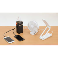 TOHO 大容量コンパクトバッテリー&ソーラーパネルセット ブラック a3448210 1台（直送品）