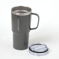 保冷・保温 フタ&ハンドル付きタンブラー チャコール LAKOLE/ラコレ