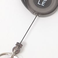 【LAKOLE/ラコレ】 クリアリール付きカラビナ ダークグレー