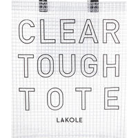 クリアチェックトートバッグ ブラック LAKOLE/ラコレ