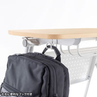 サンワサプライ フォールディングデスク 幅730×奥行536×高さ700mm 木目×ホワイト FLD-7350BR 1台（直送品）