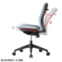 サンワサプライ オフィスチェア ブルー SNC-080KBL 1脚（直送品）