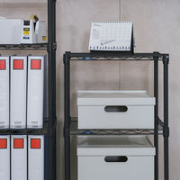 ドウシシャ ルミナスEXラック　4段　幅445×奥行295×高さ1040ｍｍ　ブラック