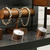 URiSAPO プライス立て(クルミ) 丸型 小[1セット 5個入] K-10066 1セット(5個入)（直送品）