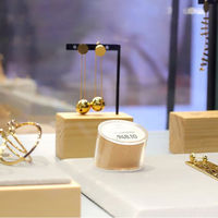 URiSAPO プライス立て (ケヤキ) 丸型 小[1セット 5個入] K-10068 1セット(5個入)（直送品）