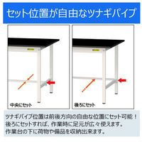 【車上渡し】山金工業 ワークテーブルLAB 実験台 耐薬品天板 高さ調整移動式 ブラック SLKAC-1875-BKW 1台（直送品）