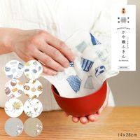 ハーフサイズ かや織りふきん お茶碗 1枚 藤栄