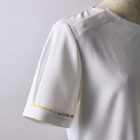 【再検品商品】住商モンブラン ナースジャケット オフW/アメリP LL LW602-12 1枚　スクラブ（わけあり品）