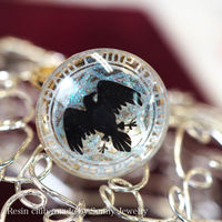 イングカワモト TSUMEKIRA(ツメキラ) ネイルシール 【レジンクラブ】 レジン用シール カラス 【両面】 RC-RAV-101 1枚