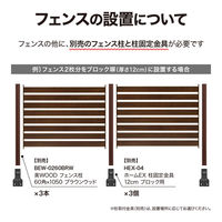 タカショー シンプルボーダーフェンス BEW-FE894BRW/4 1セット(4枚入)（直送品）