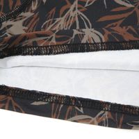 メンズ リーフ柄プリントボクサーパンツ S ブラック LAKOLE/ラコレ