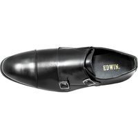 EDWIN メンズ ブラックビジネスシューズ モンクストラップ edm005 26.5cm 1足（直送品）