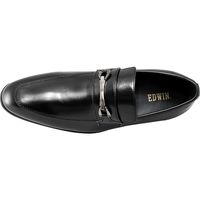 EDWIN メンズ ブラックビジネスシューズ ビットローファー edm006 26.0cm 1足（直送品）