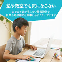 エレコム マウス/無線2.4GHz/BlueLED/3ボタン/Sサイズ/抗菌/静音/子ども向け/グリーン M-BL20DBSKGN 1個