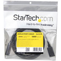 DisplayPort 1.2 - HDMI ケーブル／2m　DP2HDMM2MB　1個　StarTech.com