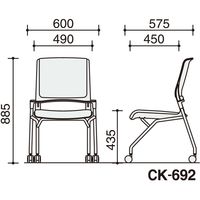 【組立設置込】コクヨ オルディナ 背クッション 肘無 ナイロンキャスター ソフトグレー×ソフトベージュ×フラットシルバー 1脚（直送品）
