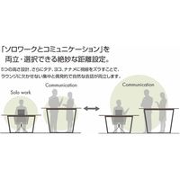 【組立設置込】コクヨ リージョン 会議テーブル 正方形 メラミン 幅1050×奥行1050×高さ620mm ティンバーM×ブラック 1台（直送品）