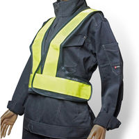 小野商事 安全ベスト 女性用フリーサイズ 紺×黄 反射ベスト WS2701 1セット(1着×5)