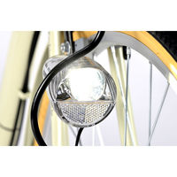 池商 シティサイクル２６・６SP・オートライト/折畳式 M-509-アイボリー 1台（直送品）