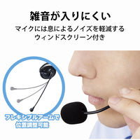 ヘッドセット ネックバンド型 4極ミニプラグ接続 両耳 折りたたみ式 軽量 ブラック HS-NB06TBK エレコム 1個（直送品）