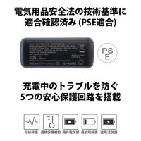 グリーンハウス リン酸鉄モバイルバッテリー PD20対応 20000mAh ブラック GH-LFMBPA200-BK 1個