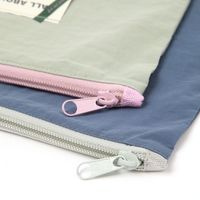 LABELフラットポーチＬ ブルー studio CLIP