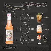 業務用 割り材 モナン ホワイトピーチ（白桃）・シロップ 700ml 6本 MONIN 割材 ドリンクベース フレーバーシロップ