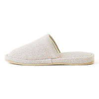 スリッパ 外縫いタイプ 室内 洗濯可 静音 滑り止め付 Mサイズ ベージュ 1足 オリジナル