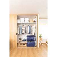 東和産業 収納袋 コンパクト 優収納アルファ 棚上用 羽毛布団 布団 ネイビ- 299557 1個（直送品）