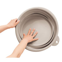 伊勢藤 バケツ 折りたたみ 12L ソフトタブ ベ-ジュ 415945 1個（直送品）