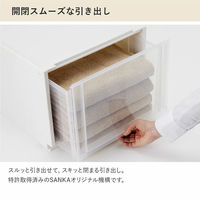 収納ケ-ス コンビネ-ションケ-ス ミドルS 3918 幅39×奥行44.7×高さ18.3cm クリアホワイト 470559 1個（直送品）