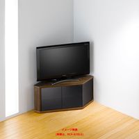 【軒先渡し】朝日木材加工 ラシーヌロジック コーナーテレビ台 幅868×奥行290×高さ384mm ブラウン RCA-870LG 1台（直送品）