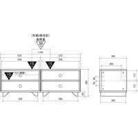 【軒先渡し】朝日木材加工 インダスタ ローボード 幅1150×奥行390×高さ386mm ブラウン IDM-4012SH-OP 1台（直送品）