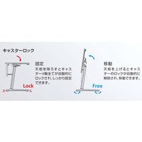 【組立設置込】コクヨ カーム フラップテーブル 棚なし 幕板なし 幅1800×奥行450×高さ720mmホワイト/ブラック 1台（直送品）