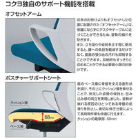 【組立設置込】コクヨ ピコラ オフィスチェア ローバック ブラックシェル PVCレザー張り ナイロンキャスター ブラック 1脚（直送品）