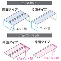 【組立設置込】プラス ステージオ フリー タイプS 両面ベース トレーなし 幅2400×奥行1400×高さ720mm ホワイト/ホワイト 1台（直送品）
