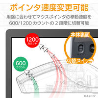 3D CAD向け ワイヤレスマウス 3ボタン 無線 2.4GHz 黒 M-CAD01DBBK エレコム 1個